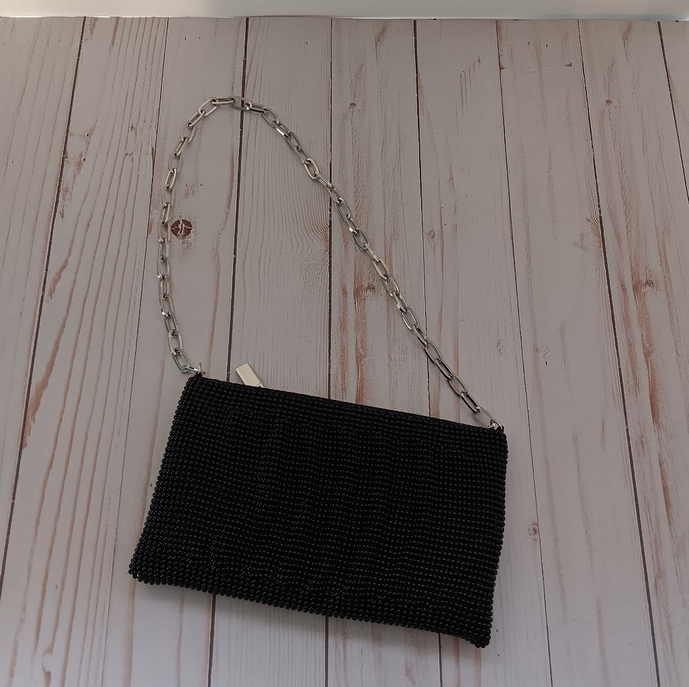 La Regale Mesh Evening Party Small Purse Chain Link Strap - Picture 11 of 15